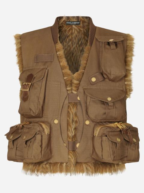 Dolce & Gabbana Cotton vest with large pockets