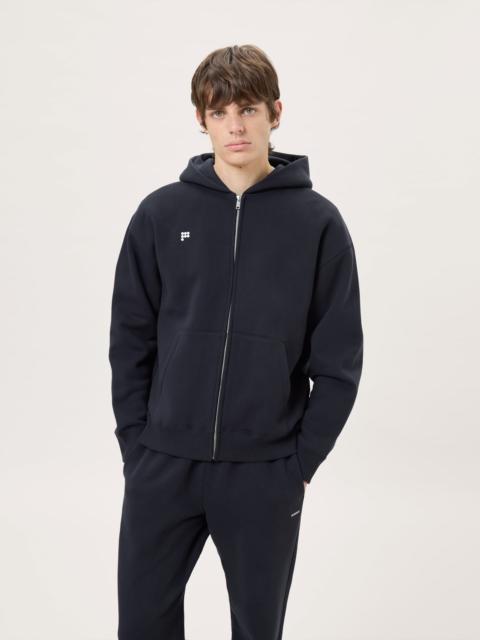 PANGAIA Mens Heavyweight Zip Up Hoodie - Black