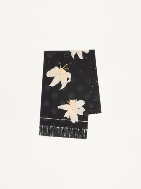 Valentino APRES L'HIVER LILIUM SILK SCARF