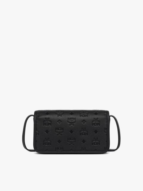 MCM Aren Crossbody Wallet in Embossed Monogram Leather