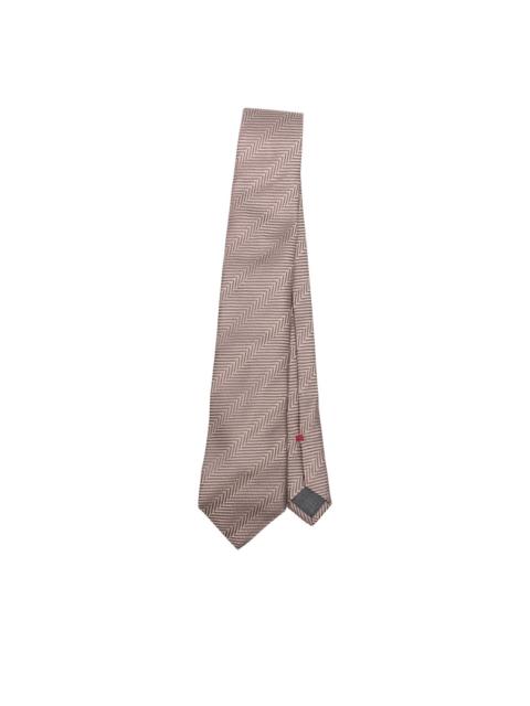 herringbone silk tie