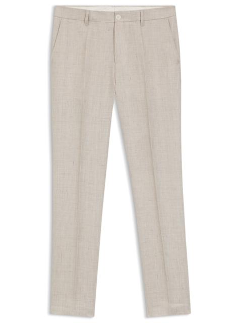 BOSS SLIM-FIT TROUSERS IN A LINEN BLEND