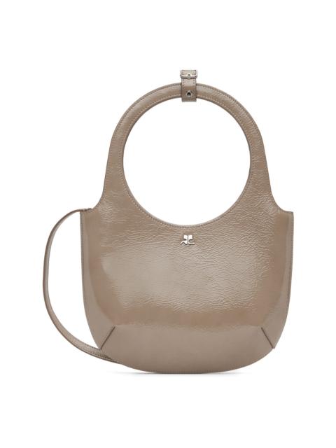 courrèges Taupe Holy Naplack Leather Bag