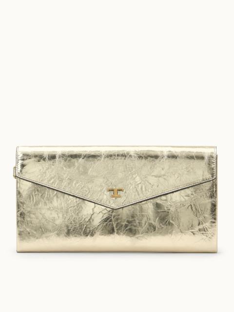 Tod's POUCH IN LEATHER MAXI - GOLD