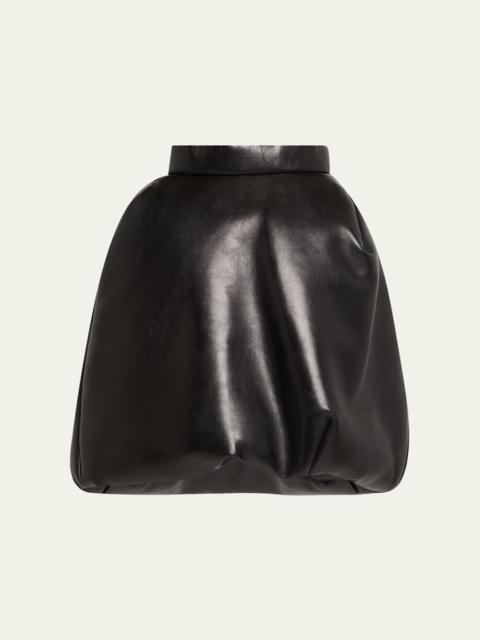 Marc Jacobs Leather Bubble Skirt