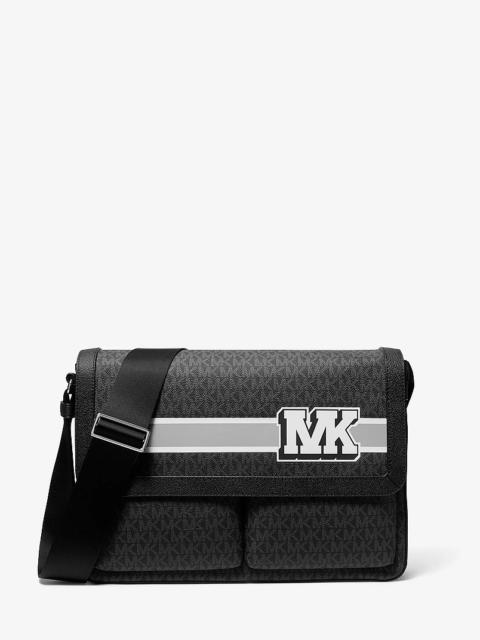 MICHAEL KORS Pacey Embellished Signature Logo Messenger Bag