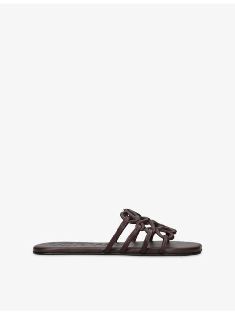 Loewe Petal Anagram Leather Slides
