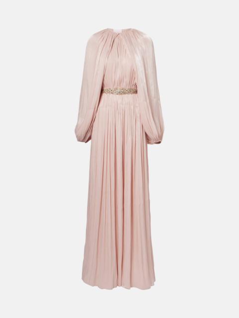 COSTARELLOS Jazmin georgette lamé gown