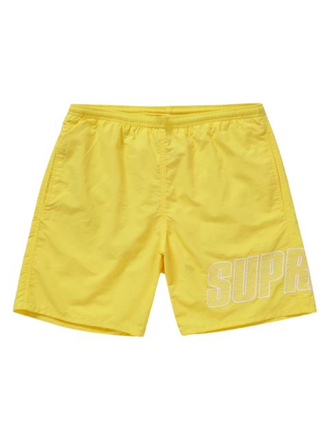 Supreme Supreme Logo Applique Water Short Pale Yellow