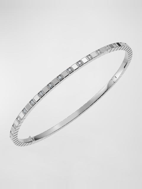 Chopard Ice Cube 18K White Gold Semi-Diamond Bangle Bracelet