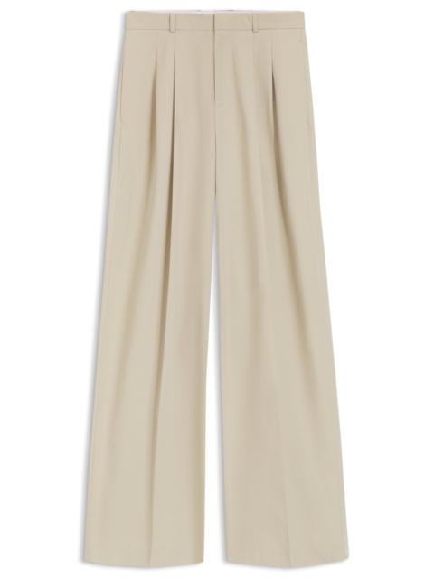 BOSS WIDE-LEG TROUSERS IN COTTON WITH STRETCH