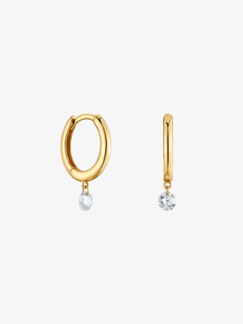 TOUS 9kt gold and lab-grown diamond Hoop earrings TOUS Irisé LGD