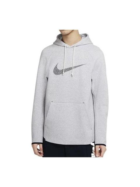 Nike Men's Nike Solid Color Alphabet Logo Printing Hooded Long Sleeves Gray CK2977-902