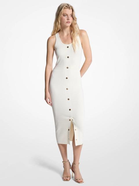 MICHAEL KORS Stretch Viscose Blend Midi Tank Dress