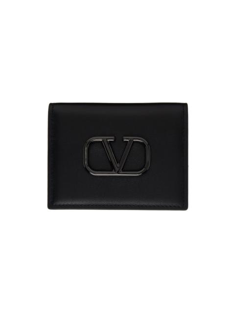 Valentino Black Hardware Card Holder