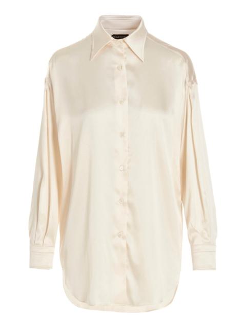 TOM FORD Silk Satin Shirt Shirt, Blouse White