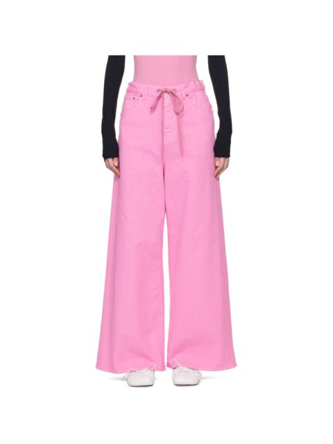 MM6 Maison Margiela Pink Drawstring Jeans