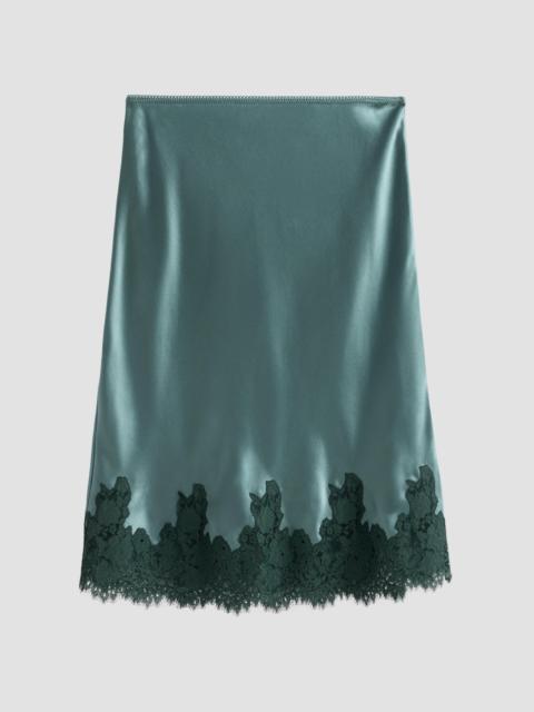 DÔEN Women's Elowette Silk & Lace Midi-Skirt - Dulac Green