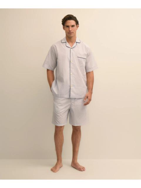 Brooks Brothers Cotton Broadcloth Stripe Short Pajamas