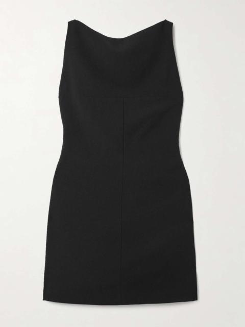 16ARLINGTON Alessa open-back crepe mini dress Black