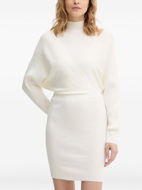 GUESS USA ribbed-knit cut-out mini dress