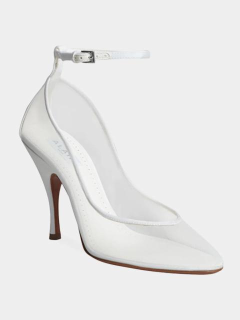 Alaïa 100mm Mesh Ankle-Strap Pumps