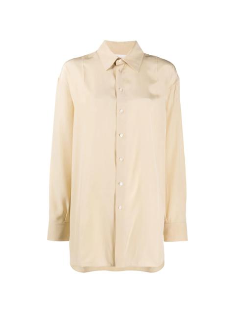 long sleeve silk shirt