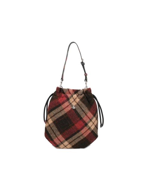Vivienne Westwood tartan-pattern drawstring clutch bag