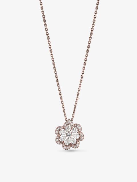 Precious Lace Frou-Frou 18ct rose-gold and 1.04ct round-cut diamond pendant necklace