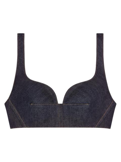 Givenchy Women's Bra Top in Raw Denim - Dark Blue