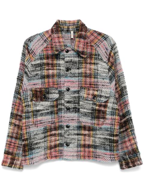 SUNFLOWER CPO check-print shirt