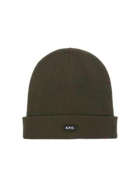 A.P.C. logo-tag wool beanies