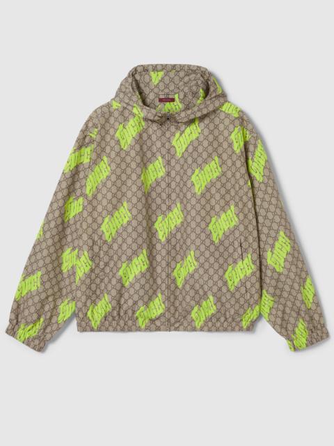 GUCCI Printed poplin tech zip jacket