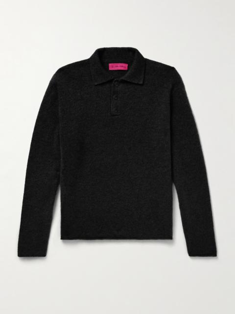 The Elder Statesman Brushed-Cashmere Polo Shirt