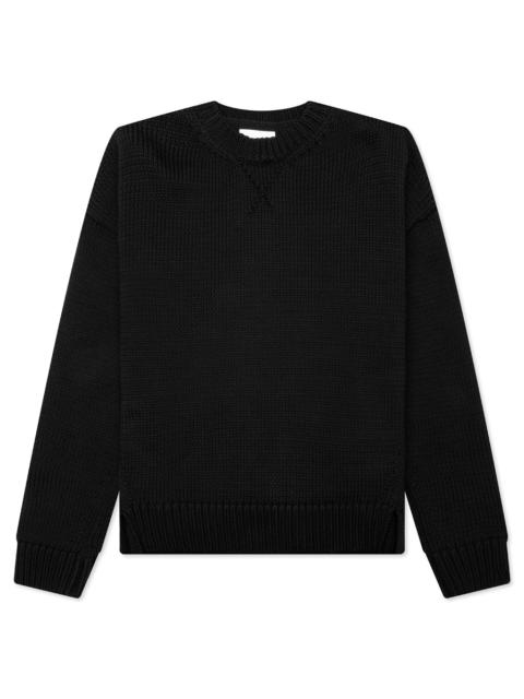 Jil Sander BOYFRIEND LOOSE FIT SWEATER - BLACK