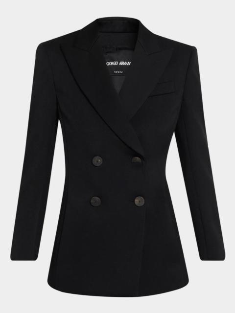 GIORGIO ARMANI Double-Breasted Slim Wool Blazer
