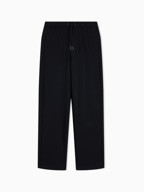 GIORGIO ARMANI TROUSER REGULAR FIT IN MODAL AND COTTON DOUBLE JERSEY