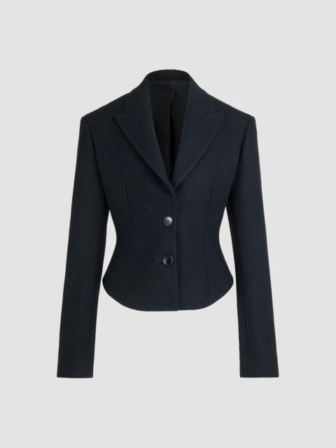 Alaïa Women's Tailored Felted Wool Blazer - Noir