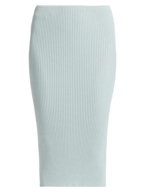 LESET Women's Blake Rib-Knit Pencil Midi-Skirt - Mirage