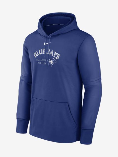 Men's Toronto Blue Jays Authentic Collection Practice Nike Therma MLB Pullover Hoodie