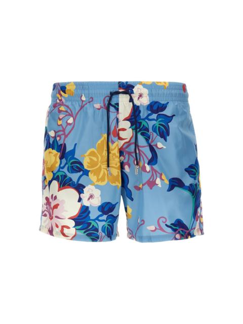 floral-print swim shorts