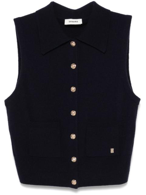 Sandro button-up vest