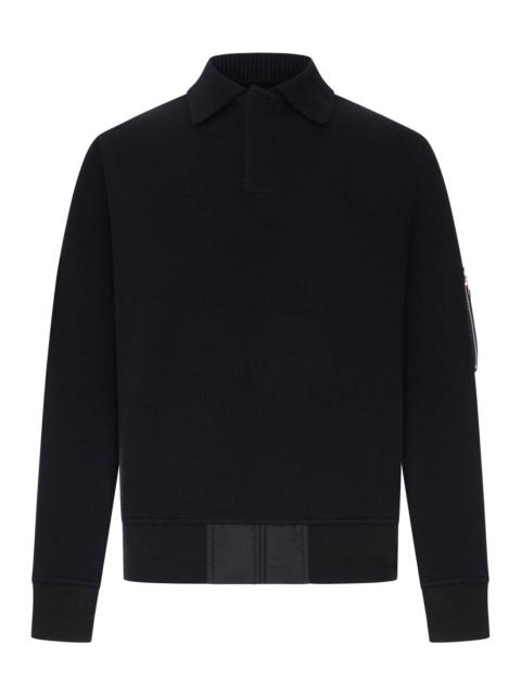 sacai KNITTED POLO SHIRT WITH ZIP DETAIL