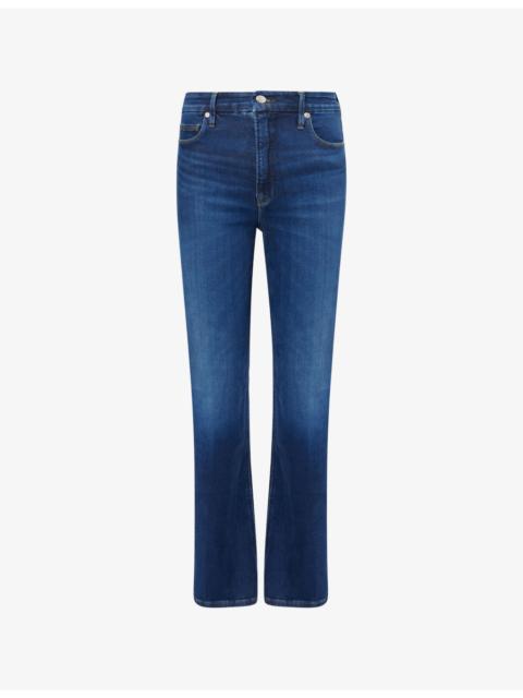 GOOD AMERICAN Good True Straight-Leg Stretch-Denim Blend Jeans