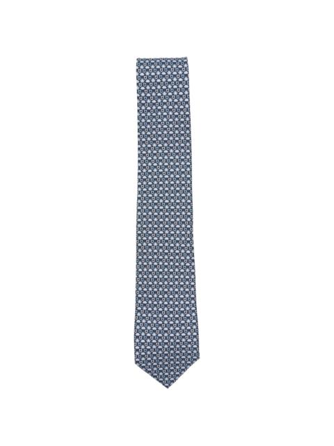 FERRAGAMO Ferragamo Gancini Floral-print Tie