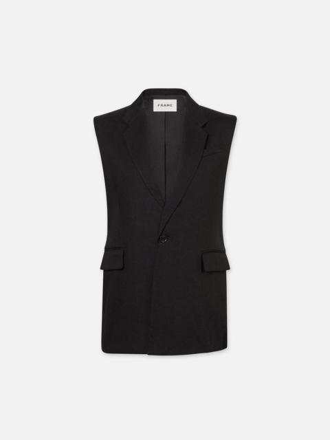 FRAME Oversized Vest in Black