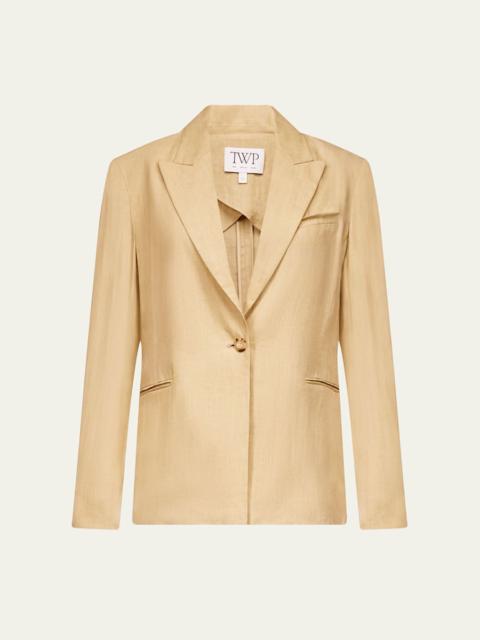 TWP Boy Chintzed Linen Blazer