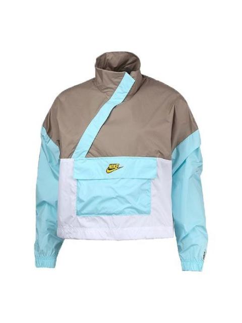 Nike (WMNS) 나이키 운동복에 의하여 길쌈되는 Anorak 파란 CU5971-342