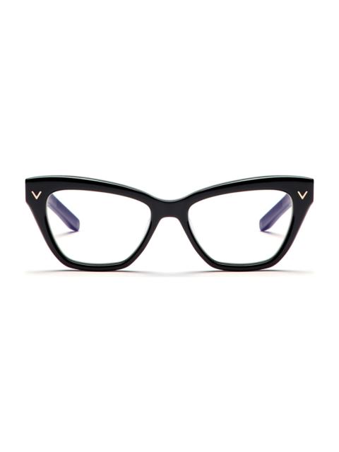 Valentino V-tale- Black / Light Gold Rx Glasses