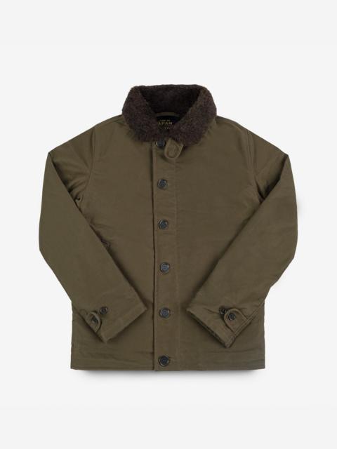 Iron Heart IHM-37-ODG Oiled Whipcord N1 Deck Jacket - Olive